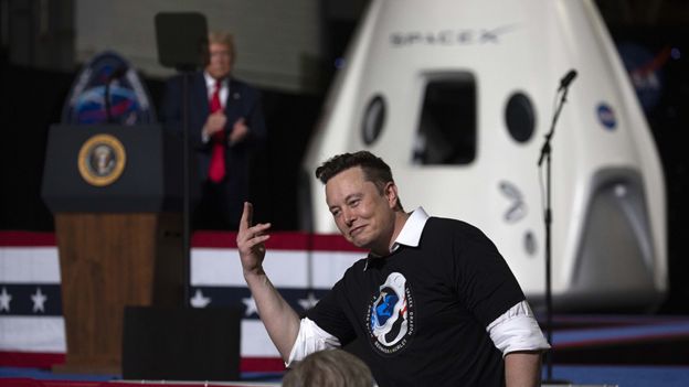 Компанията SpaceX на изпълнителния директор Elon Musk е първата, която предлага услуга за превоз на търговски екипаж